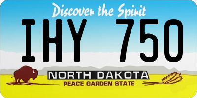 ND license plate IHY750