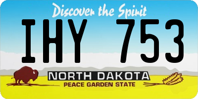 ND license plate IHY753