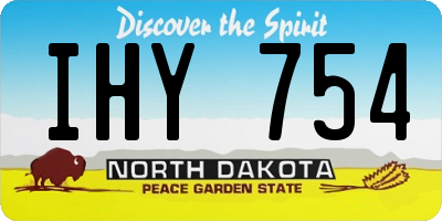 ND license plate IHY754