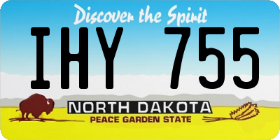 ND license plate IHY755