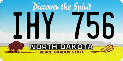 ND license plate IHY756