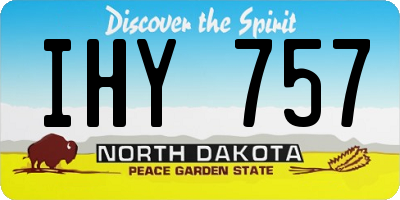 ND license plate IHY757