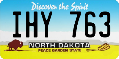 ND license plate IHY763