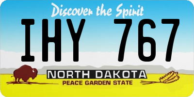 ND license plate IHY767