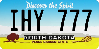 ND license plate IHY777