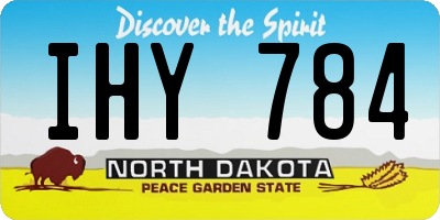 ND license plate IHY784