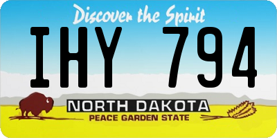 ND license plate IHY794