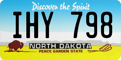 ND license plate IHY798