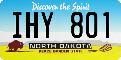 ND license plate IHY801