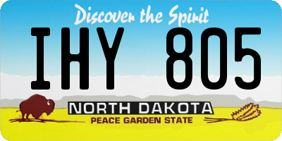 ND license plate IHY805