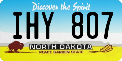 ND license plate IHY807