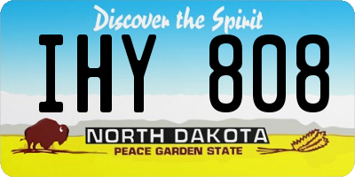 ND license plate IHY808