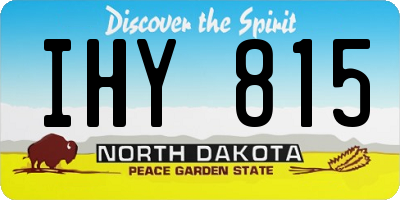 ND license plate IHY815