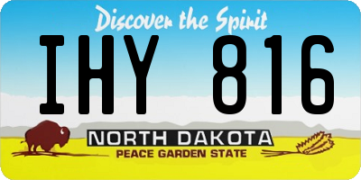 ND license plate IHY816