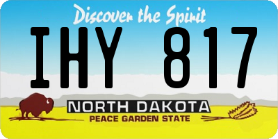 ND license plate IHY817