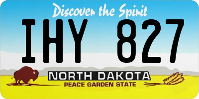 ND license plate IHY827