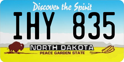 ND license plate IHY835