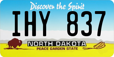 ND license plate IHY837