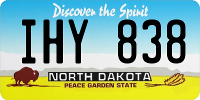 ND license plate IHY838