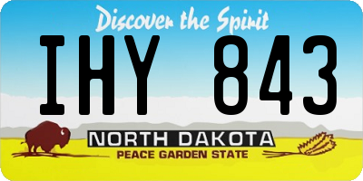ND license plate IHY843