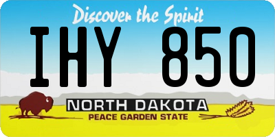 ND license plate IHY850