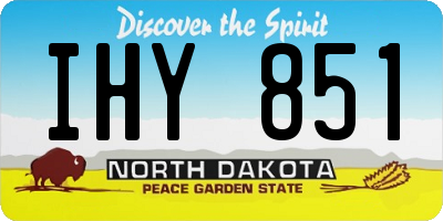 ND license plate IHY851