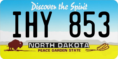 ND license plate IHY853