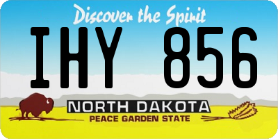 ND license plate IHY856