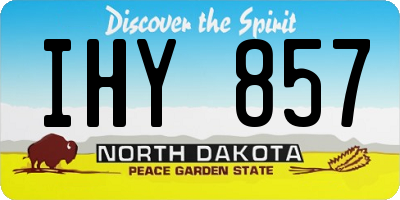 ND license plate IHY857