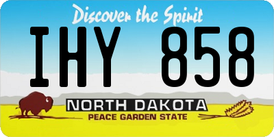 ND license plate IHY858