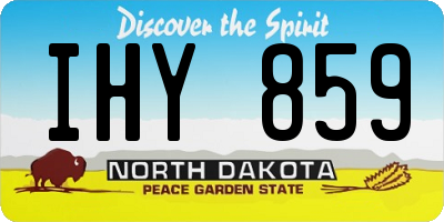 ND license plate IHY859