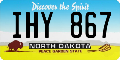 ND license plate IHY867