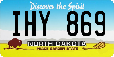 ND license plate IHY869