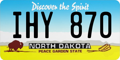 ND license plate IHY870