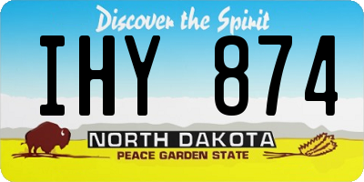 ND license plate IHY874