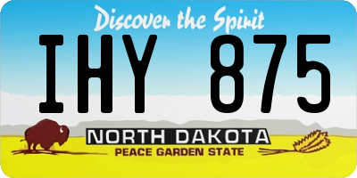 ND license plate IHY875