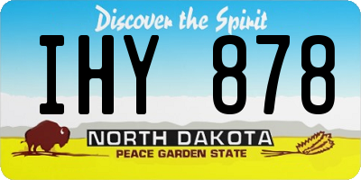 ND license plate IHY878