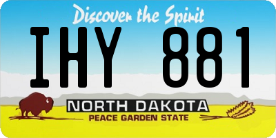 ND license plate IHY881