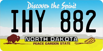 ND license plate IHY882
