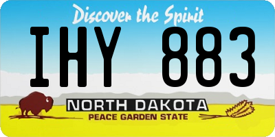 ND license plate IHY883