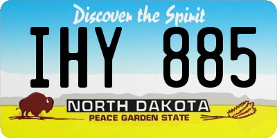 ND license plate IHY885