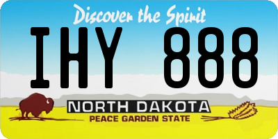 ND license plate IHY888