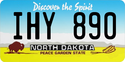 ND license plate IHY890