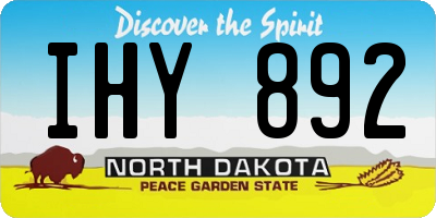 ND license plate IHY892