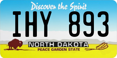 ND license plate IHY893