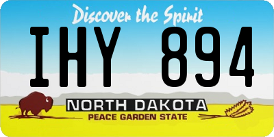 ND license plate IHY894