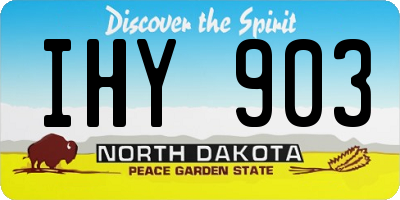 ND license plate IHY903