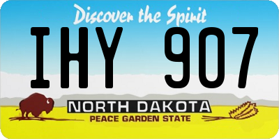 ND license plate IHY907