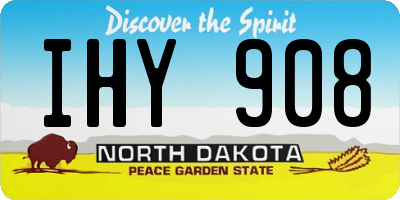 ND license plate IHY908
