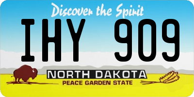 ND license plate IHY909
